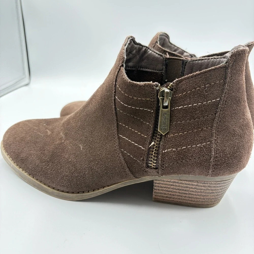 Skechers Women's Lasso Petrol Brown Ankle Booties, Size‎ 7.5 49953 Air Cooled